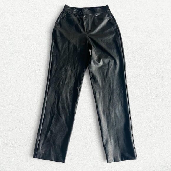 Spanx Black Leather Like Pants - Picture 1 of 8